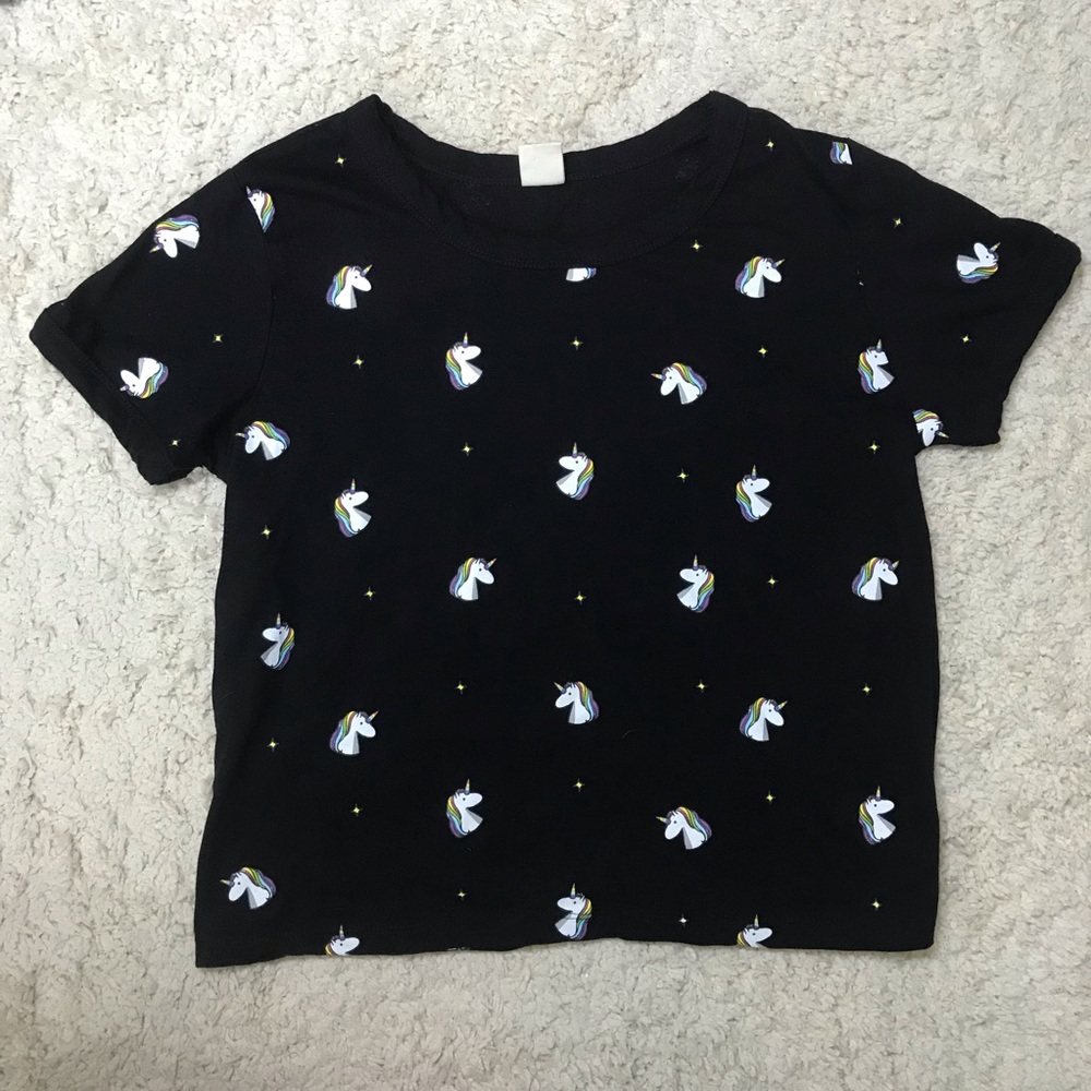 Darling Blue Unicorn Graphic Tee (M)
